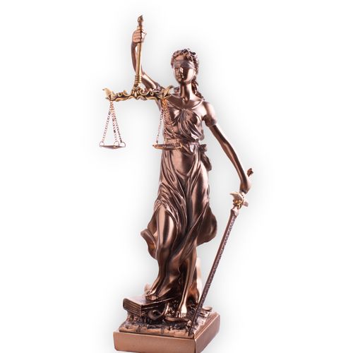 Okazała Temida z wagą i mieczem 31 cm rzeźba brąz TEM-01 na Arena.pl