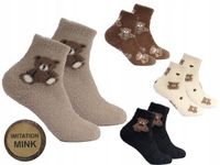 4x Skarpety Skarpetki Damskie bawełniane Ciepłe Grube Zimowe NORKI ~ 39-42