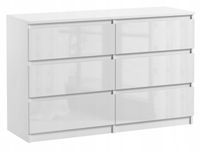 Komoda Do Salonu Sypialni Na Rzeczy 120 x 30 x 77 CM Pari 6 Biały Połysk