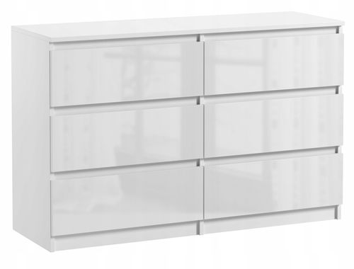 Komoda Do Salonu Sypialni Na Rzeczy 120 x 30 x 77 CM Pari 6 Biały Połysk na Arena.pl