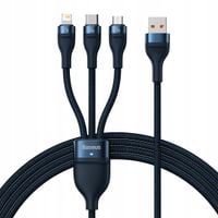 3w1 Kabel przewód do szybkiego ładowania USB-A do USB-C microUSB Lightning