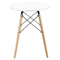 nowoczesny skandynawski biały okrągły stół do salonu jadalni kuchni