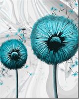 40CM 50CM OBRAZEK ŚCIENNY TURKUSOWE DMUCHAWCE 3 DRUK PŁÓTNO OBRAZ