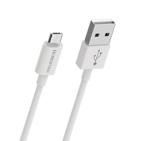 Borofone Kabel BX22 Bloom - USB na Micro USB - 2,4A 1 metr biały zdjęcie 1