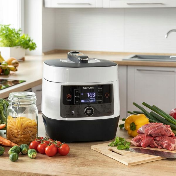 Multicooker szybkowar elektryczny 1000W 5,7L 14 PROGRAMÓW Sencor SPR 3600WH zdjęcie 2