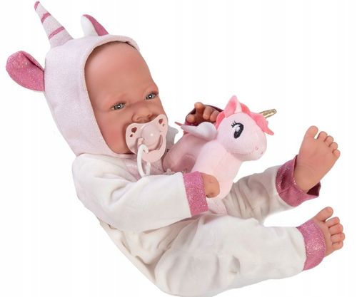 LALKA HISZPAŃSKA JEDNOROŻEC BOBAS JAK ŻYWY RECIEN NACIDA UNICORNIO AJ 50268 na Arena.pl