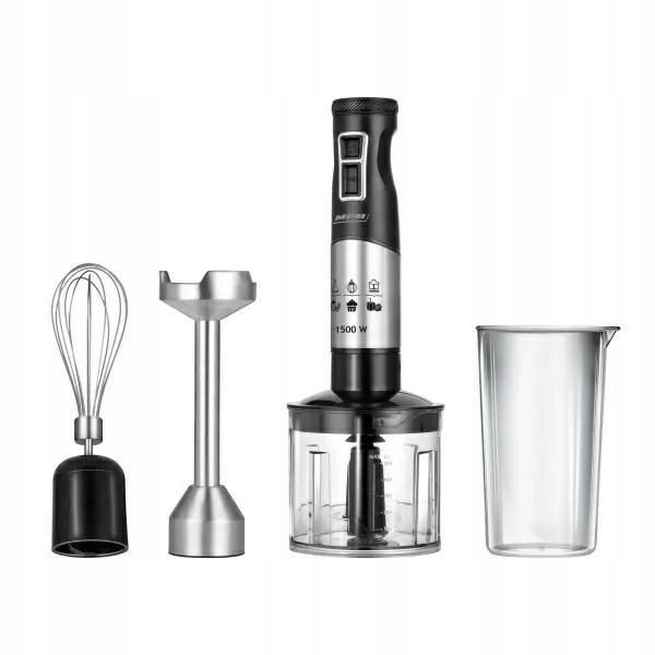Blender ręczny MPM MBL-34M 1500W Funkcja Turbo Stal nierdzewna Czarny zdjęcie 6