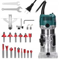 FREZARKA KRAWĘDZIOWA TRYMER DO DREWNA 800W 30000RPM 6,35mm + 15x FREZY