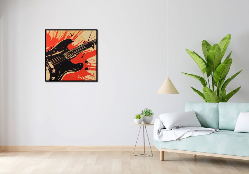 Plakat 70x70cm Gitara Elektryczna zdjęcie 4