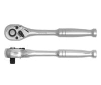 GRZECHOTKA 1/4" CRV 72 ZĘBY CHROMOWANA 125MM Z SZYBKOZŁĄCZEM YATO