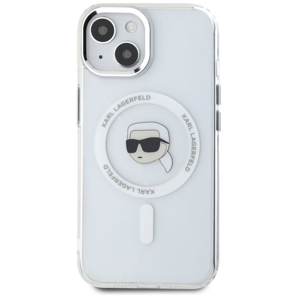 Etui Karl Lagerfeld do iPhone 15, Biały, MagSafe zdjęcie 3