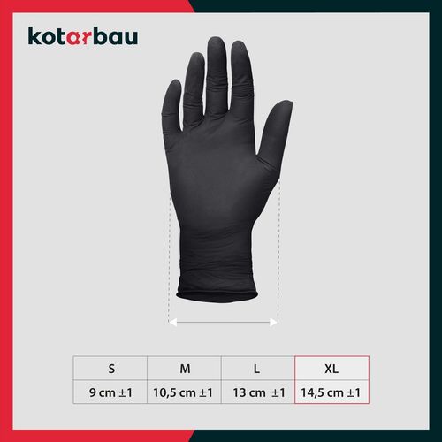 RĘKAWICE XL RĘKAWICZKI JEDNORAZOWE CZARNE NITRYLOWE 100S NITRYL na Arena.pl