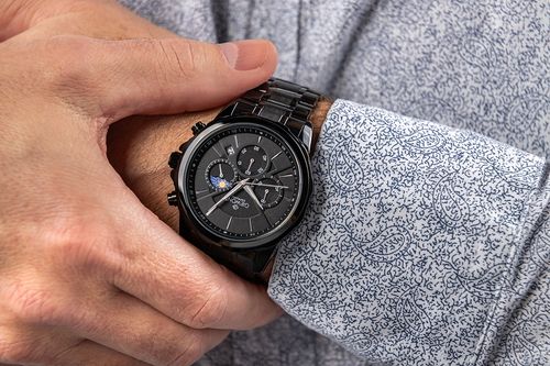 zegarek męski giewont chronograph sapphire czarny gw9460-b1 na Arena.pl