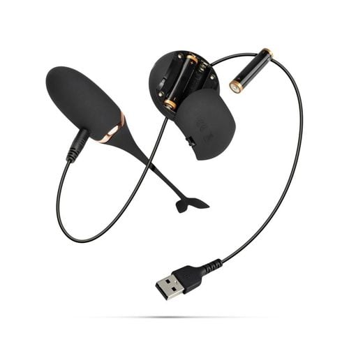 luxurious vibrating egg w/ remote control   black na Arena.pl