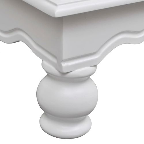 Drewniana szafka z 2 drzwiami i 1 szufladą, biała na Arena.pl