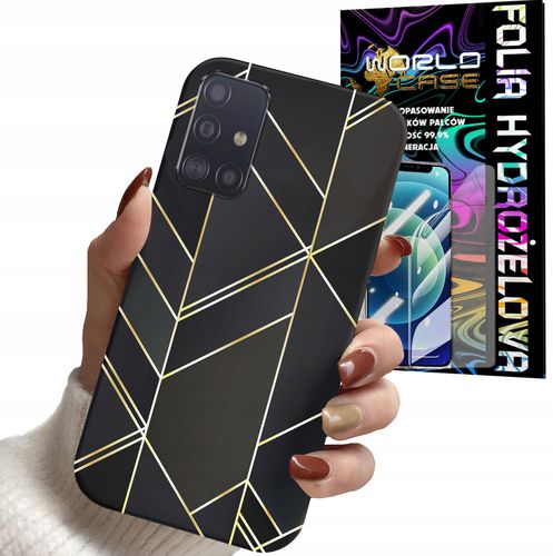 ETUI CASE DO SAMSUNG M31S - MARMUREK GEOMETRYCZNE WZORY DLA KOBIET + FOLIA na Arena.pl