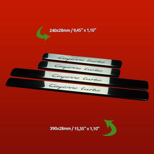 Listwa progowa PORSCHE CAYENNE 957 CAYENNE TURBO Stal nierdzewna 304 połysk na Arena.pl