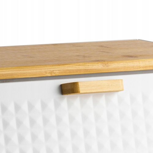 DUŻY CHLEBAK METALOWY Z DESKĄ POJEMNIK NA PIECZYWO CHLEB BIAŁY BAMBUSOWY na Arena.pl