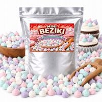 Mikro Beziki kolorowe Pastele - mini bezy do tortu deserów babeczek 200g