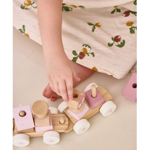 VIGA PolarB Różowa Kolejka Pociąg z Wagonikami Klocki na Arena.pl