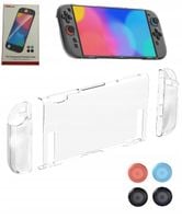 Transparentne etui ochronne na konsole Nintendo Switch 2 z dwoma gripami