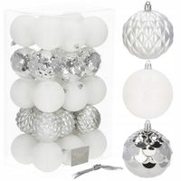 BOMBKI NA CHOINKĘ STROIK 30 SZT CHOINKOWE 8 CM ZESTAW NIETŁUKĄCE ZAWIESZKI