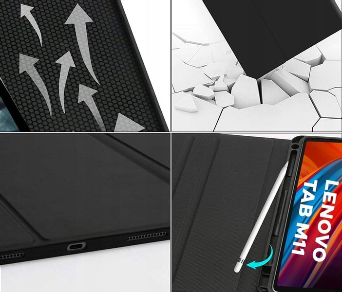 ETUI I KLAWIATURA BLUETOOTH DO LENOVO TAB M11 11" TB330FU TB330XU CZARNY zdjęcie 4