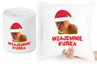 Na Święta Zestaw Poduszka + Skarbonka Prezent Z Nadrukiem Ze Zdjęciem
