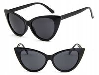 OKULARY PRZECIWSŁONECZNE Czarne KOCIE OKO KOT