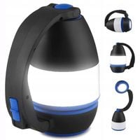 SKŁADANA LAMPA KEMPINGOWA LED LATARNIA DO NAMIOTU 3 W 1 ŚWIATŁA AWARYJNE