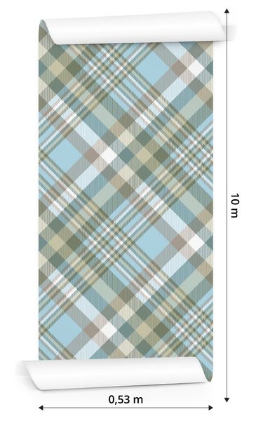 Tapeta Modna Kolorowa Krata /18667083 zdjęcie 3