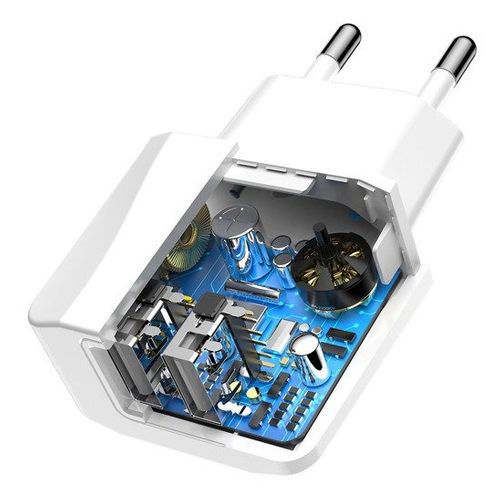 Mini Ładowarka Sieciowa Baseus 2X Usb - Biała na Arena.pl