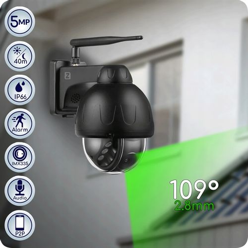 Kamera Zewnętrzna Obrotowa WiFi 5MPx 4MPx Czarna na Arena.pl