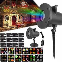 PROJEKTOR LED ŚNIEG ŚWIĄTECZNY 48 WZORÓW LASEROWY REFLEKTOR NA DOM RZUTNIK