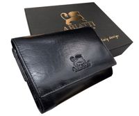 ŁADNY SKÓRZANY PORTFEL DAMSKI ABIATTI SKÓRA LICOWA