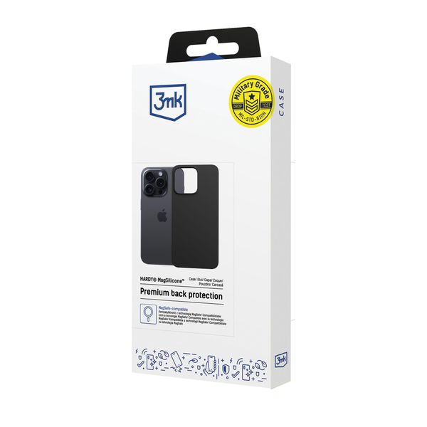apple iphone 16 pro - 3mk hardy magsilicone graphite zdjęcie 9