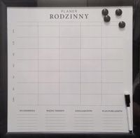 TABLICA MAGNETYCZNA PLANER RODZINNY 40x40cm