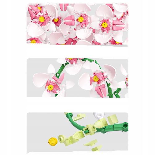 KLOCKI KONSTRUKCYJNE 718el 3D KWIATY UKŁADANKA ORCHIDEA STORCZYK prezent na Arena.pl