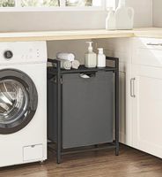 Kosz na pranie z półką industrialny loftowy