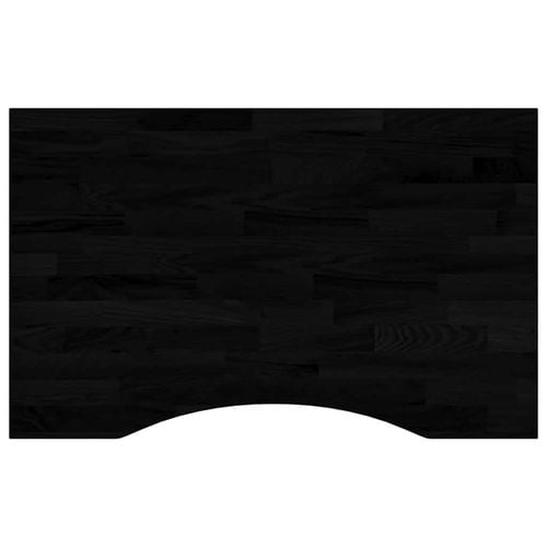 Blat biurka, ciemnobrązowy, 80x50x2,5 cm, lite drewno dębowe na Arena.pl