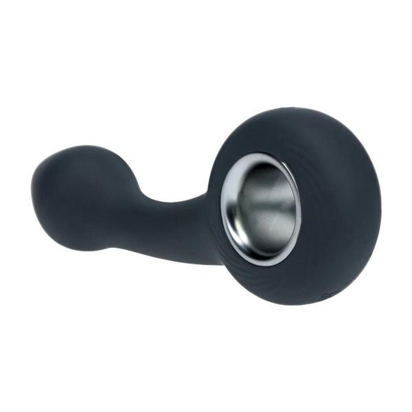 Vibrating Bulb Silicone Prostate Massager With Loop - Black zdjęcie 5