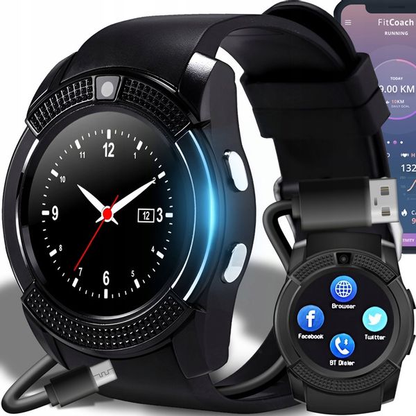 SMARTWATCH V8 ZEGAREK SMART WATCH PL KARTA SIM SD zdjęcie 1