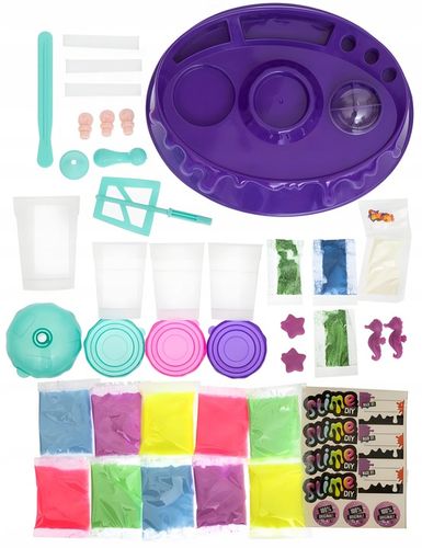 Zestaw Slimy Slime Fabryka Mikser Do Robienia Glutów Dla Dzieci Brokat DIY na Arena.pl