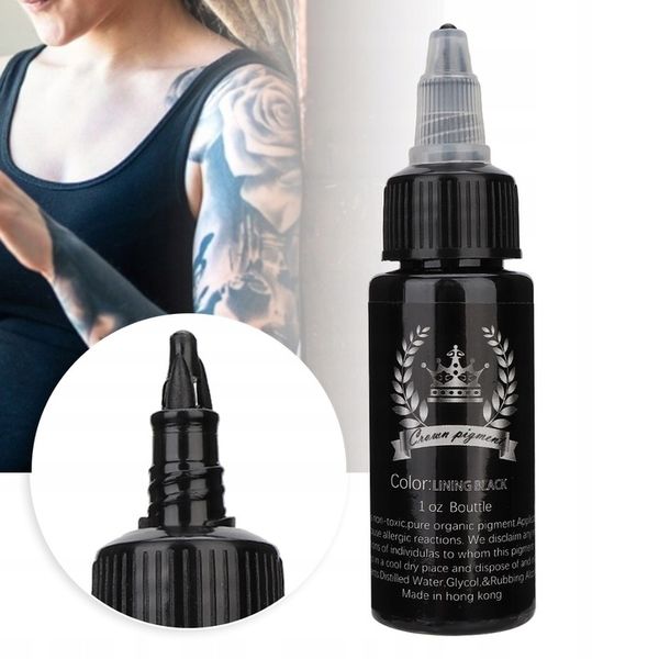 TUSZ DO TATUAŻU LINING BLACK 30ml CZARNY zdjęcie 3