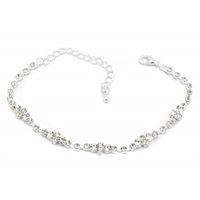 Delikatna bransoletka srebrna ślub cyrkonie