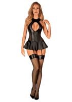 Seksowne Czarne Pończochy do Pasa Darkessia L/XL