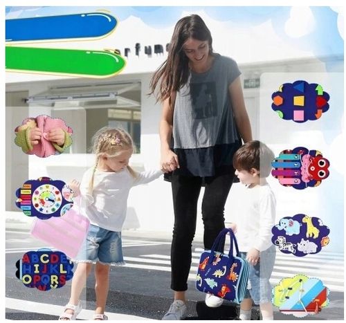 Tablica Manipulacyjna Sensoryczna dla Dzieci Miękka Edukacyjna Montessori na Arena.pl