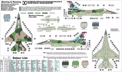 F-16A Block15 Halcon Cazador, D-34, 1:72 na Arena.pl