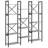 Półka na książki Szary dąb sonoma 156 x 25 x 167.5 cm