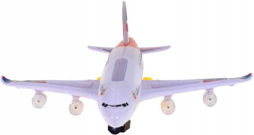 Interaktywny samolot pasażerski gra, świeci, jeździ, dźwięk i światła LED na Arena.pl